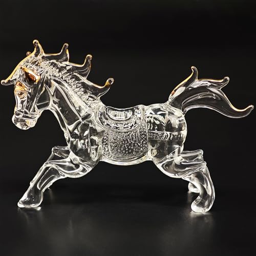 Escultura de cristal Feng Shui caballo zodiacal éxito miniatura 5