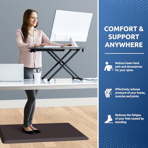 Image of 0.8 inch Thick Kitchen Mat Cushioned Anti Fatigue Rug Comfort Floor Mats