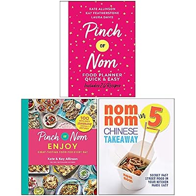 Pinch of Nom Food Planner Quick & Easy [Hardcover], Pinch of Nom Enjoy [Hardcover] & Nom Nom Chinese Takeaway In 5 Ingredients 3 Books Collection Set