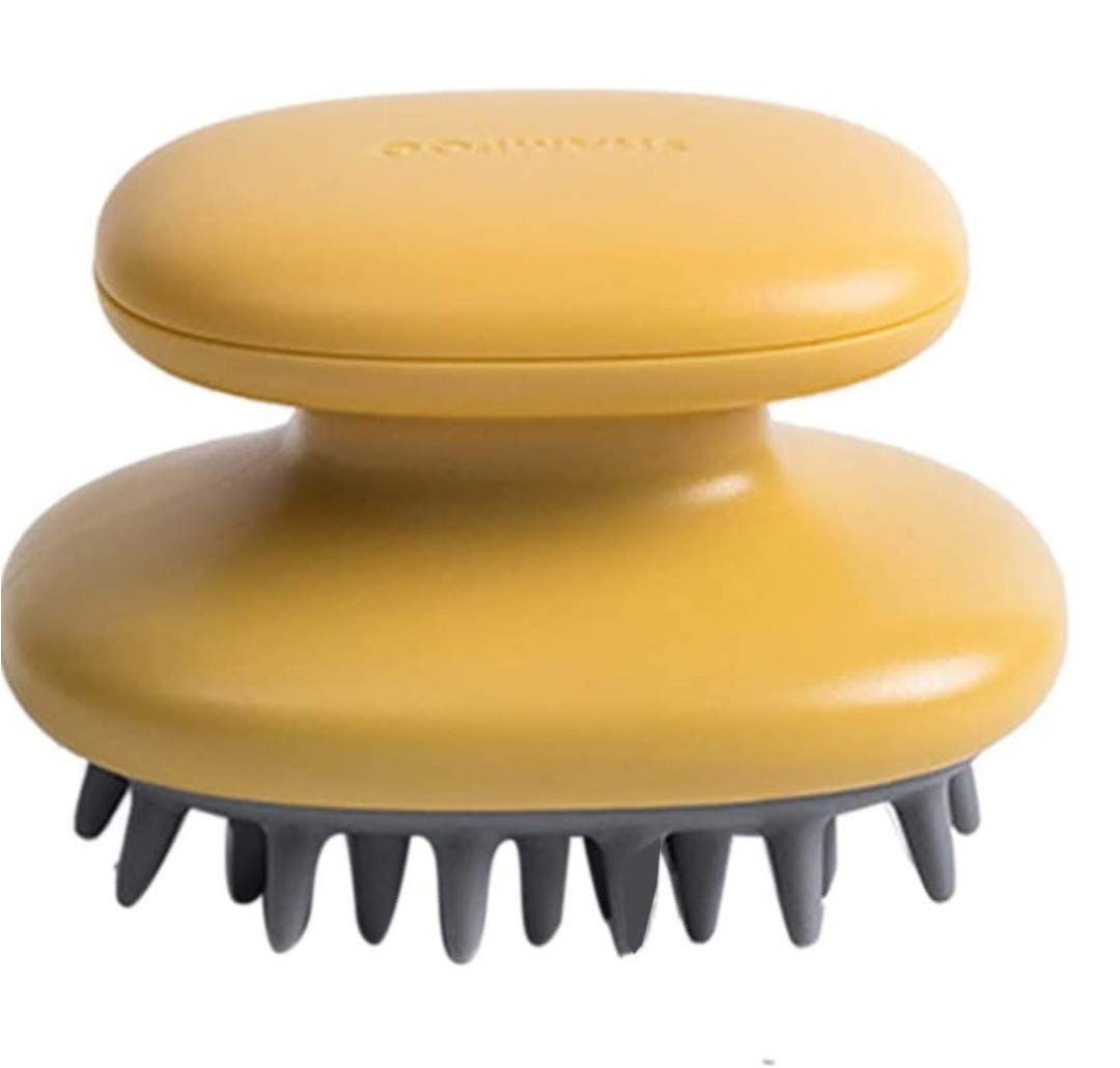 YANCI® Hair Scalp Massager Shampoo Brush, Manual Head Scalp Massage Brush, Soft Silicone Bristles Care for The Scalp, Exfoliate and Remove Dandruff, Promote Hair Growth, Yellow (B096ZTRZK4) Amazon Price History, Amazon Price Tracker