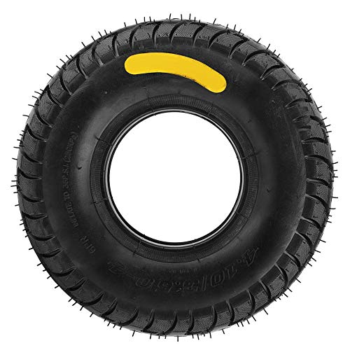 Rubber Outer Tire, Hand Truck Cart Outer Diameter Crawler Tires Inflatable Tool Cart Trolley (4.10/3.50-4 10in)