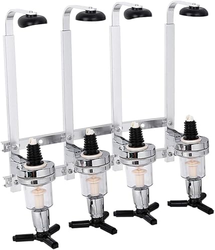 Soporte giratorio de vino para 4 botellas, dispensador de vino giratorio de medición precisa, dispensador de licor giratorio para bar, para