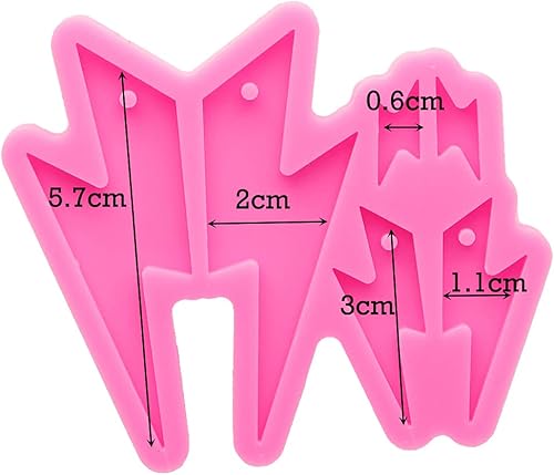 Miniatura 2 de Angel Wings 3 en 1 forma de rayo pendientes molde resina silicona moldes para DIY mujeres moda joyería resina fundición moldes resina epoxi resina