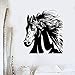 Hermosas calcomanías de pared de cabeza de caballo hogar animal semental puertas y ventanas pegatinas de vinilo papel tapiz interior A4 62x57cm
