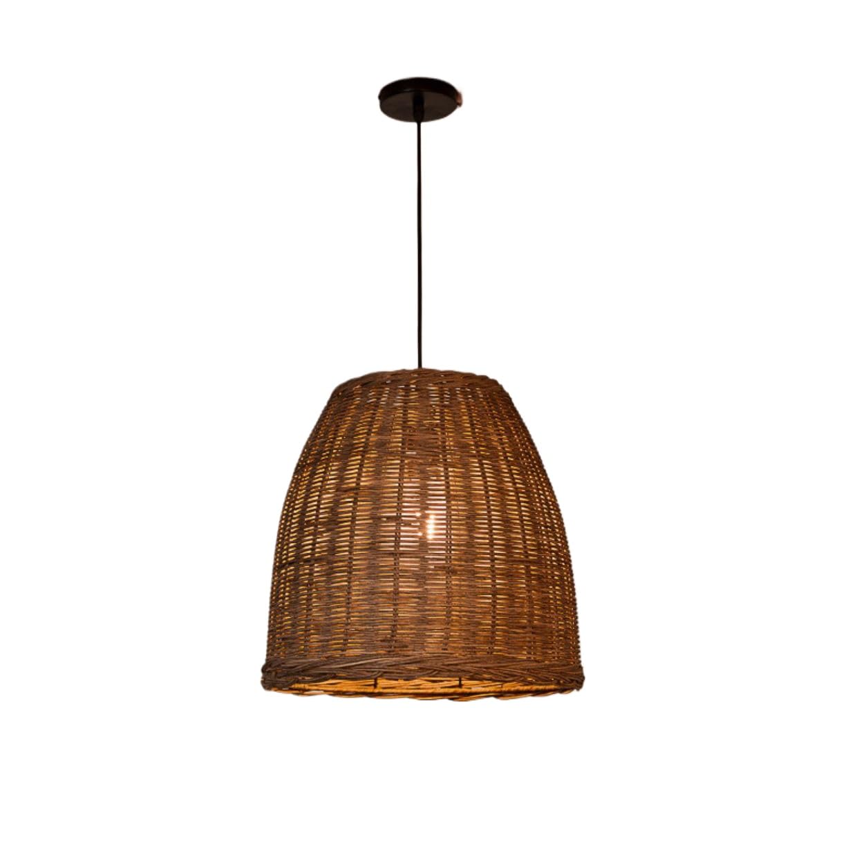 Lampe suspendue rotin pour réchauffer une pièce trop moderne - 8