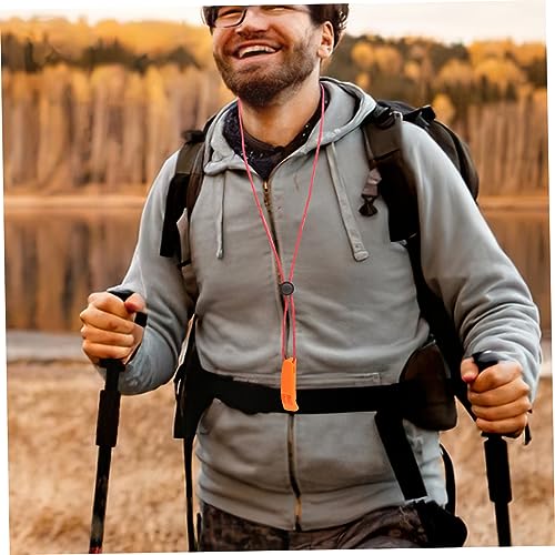 5 silbatos plásticos con cordón para emergencias y deportes miniatura 4
