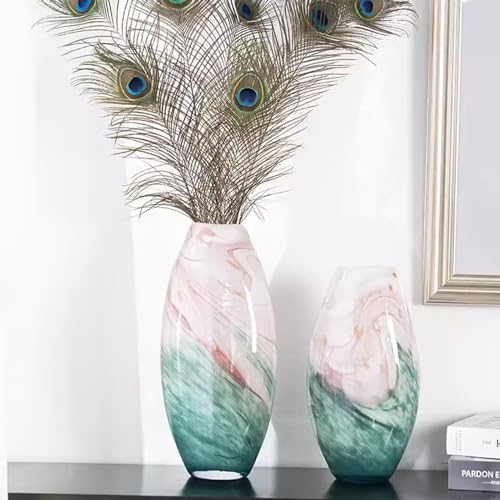 Vase en verre rose de luxe petit format pour arrangement de fleurs - 7