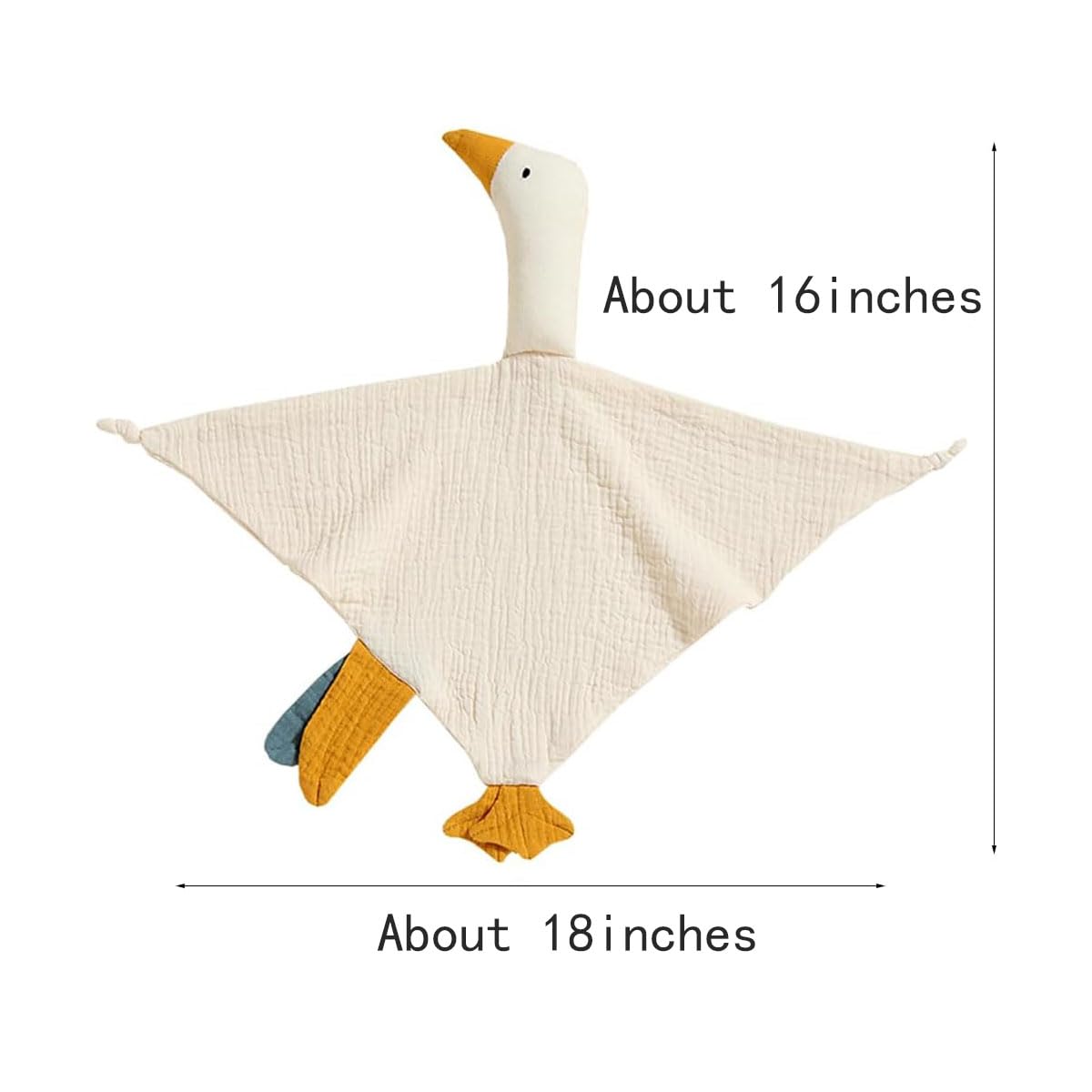 Manta de seguridad de algodón orgánico para bebés niños y niñas, manta de algodón de muselina suave de ganso crema, manta de seguridad transpirable ideal