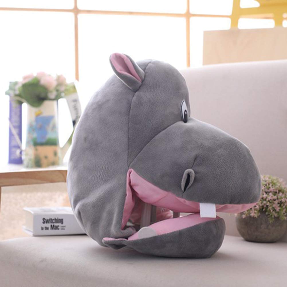 Amosfun Realistic Hippo Hat Adjustable Novelty Hippo Headgear Funny Clothing Accessories Cute Cap Stuffed Animal Photo Props Party Decoration - Image 4