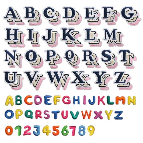 Écussons brodés thermocollants de haute précision avec lettres alphabétiques pour customisation