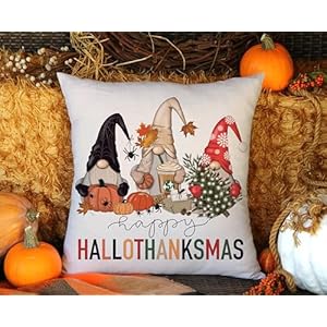 Halloween Gnome Pillow Covers 18x18, Fall Autumn Thanksgiving Christmas Throw Cushion Cases for Couch Sofa, Harvest Holiday Farmhouse Home Decor AH64 Halloween Gnome Pillow Covers 18×18 Fall Autumn Thanksgiving Christmas Throw Cushion Cases for Couch Sofa Harvest Holiday Farmhouse Home Decor AH64