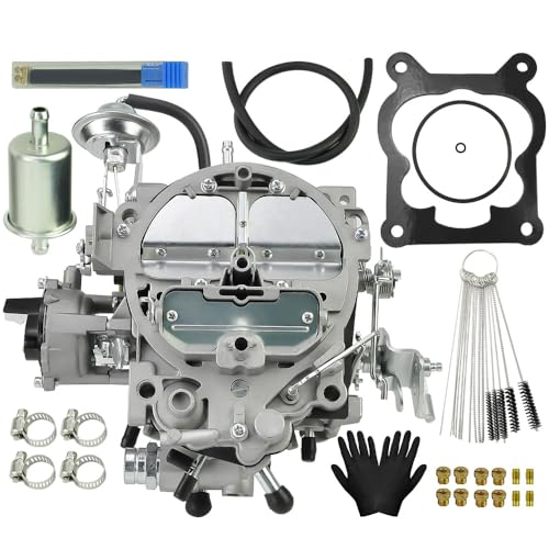 CNPAPC Rochester Quadrajet 4 Barrel Carburetor 1906R 1904R 4MV Electric Choke 750 CFM Vacuum Secondary Fits for 1980 Chevy Cars and 1981-1986 Chevy GMC Trucks Replaces 17080202 17080204 17080207