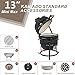 ROVSUN Kamado Charcoal Grill and Smoker with Cast Iron Grate, Portable, Best Small BBQ Grill for Indoor/Outdoor Use, 13’’ Mini Max, Black