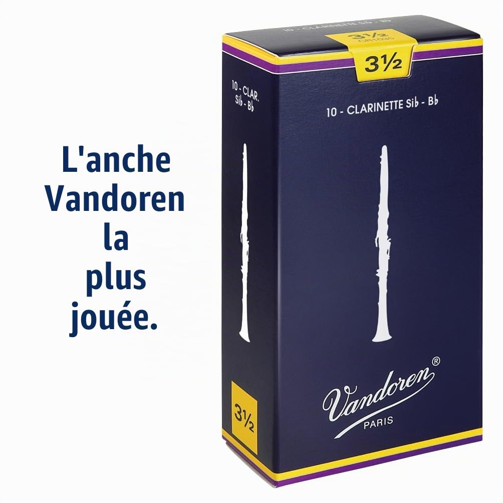 Vandoren CR1035 10 Anches pour Clarinette Sib 3,5