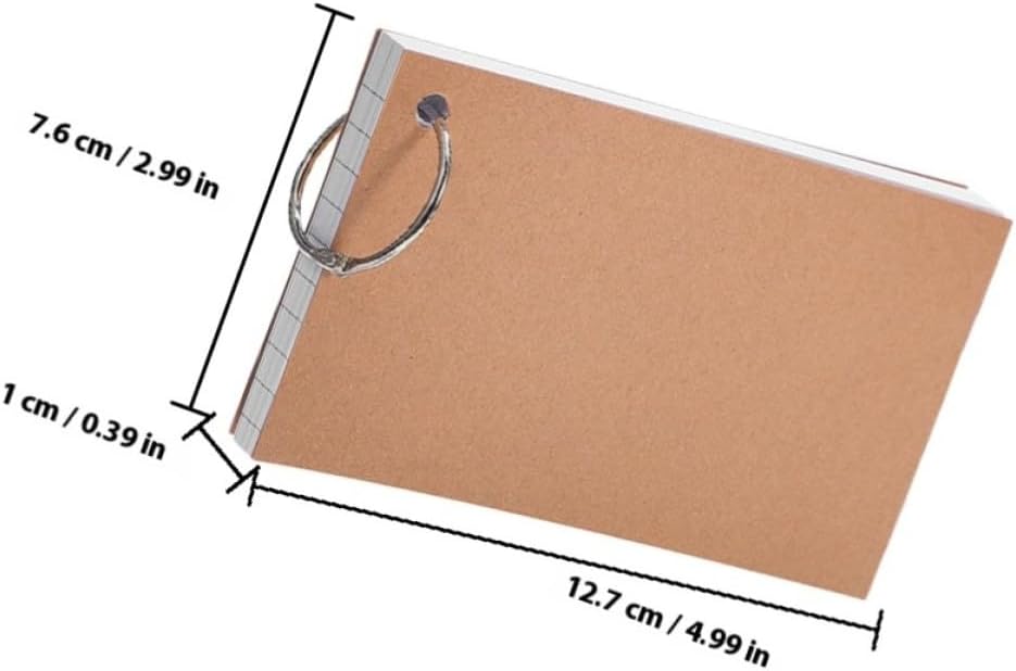6 Books Memo Notepad with Lined Index Cards, 50 Sheets Per Book, Paper and Iron Ring Binding, Smooth Writing without Ink Bleed, Easy Tear-off for Office Daily Work and Classroom