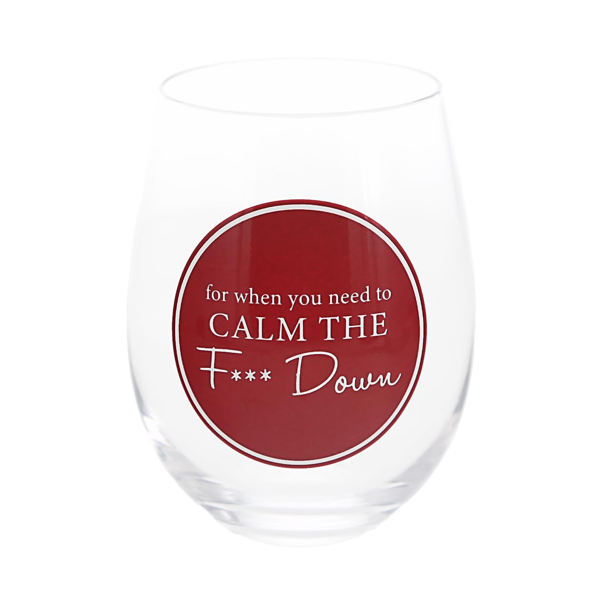 Verre à vin sans pied 532 ml Calm The F*** Down par Pavilion pour se détendre