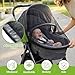 Orzbow 3 Pack Mosquito Net for Stroller | Universal Baby Mosquito Net for Strollers, Car Seats, Bassinets, Cradles, Playards, Pack N Plays and Mini Cribs, Baby Summer Travel Essentials, Black