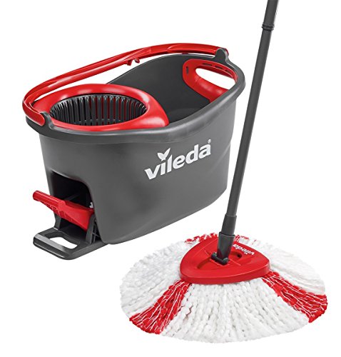 Vileda Turbo easyw Ring & Clean Set Completo, Mocio con Secchio e Power Fionda Plus Ricambio Testa Turbo