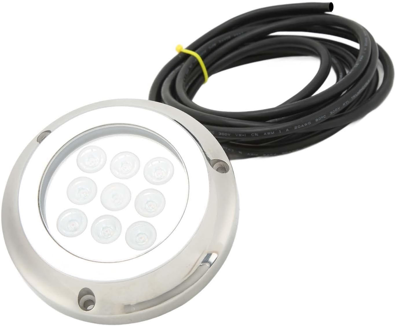 Yacht Underwater Light, Seawater Lamp Shock Tempered Glass for Boat (Blue Light)