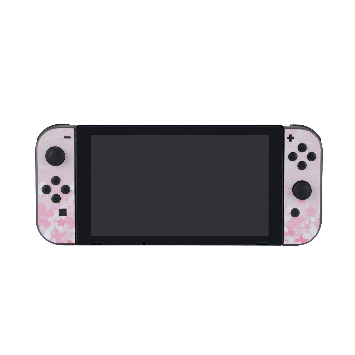 eXtremeRate Full Set Faceplates Skin Stickers + 2 pcs Screen Protectors for for Nintendo Switch (Console & joy con & Dock & Grip) - Cherry Blossoms — view 7