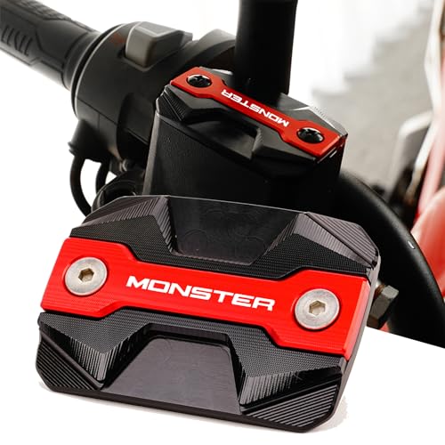 ZESIDIMO Für Duca-ti Monster 821 797 2017-2019 MONSTER 796 696 2010-2014 Motorradzubehör Deckel Bremsflüssigkeitsbehälter Deckel (DU40)