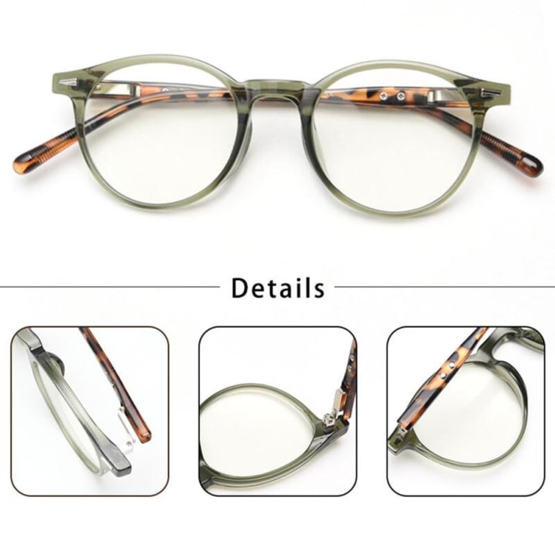 Montura de gafas unisex sencilla, montura circular, estilo moderno y versátil para el tiempo libre.