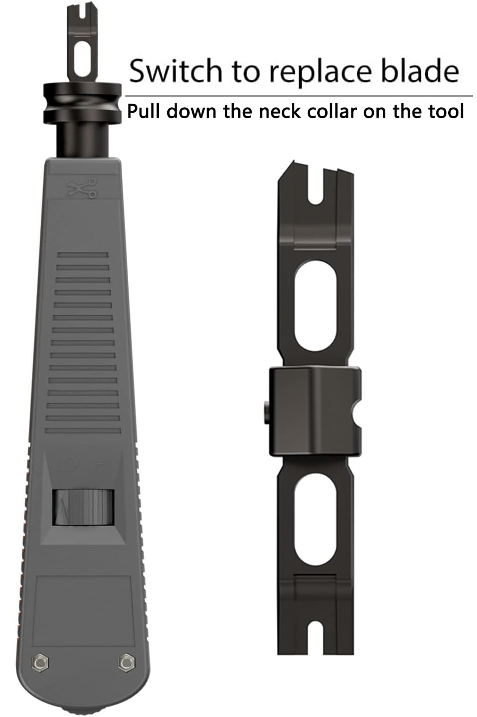 Punch Down Tool with 110 Blade, Ethernet PunchDown Tool, Keystone Punch Down Tool for Cat 8, Cat 7, Cat 6A, Cat 6, Cat 5e, Cat 5 Network 2