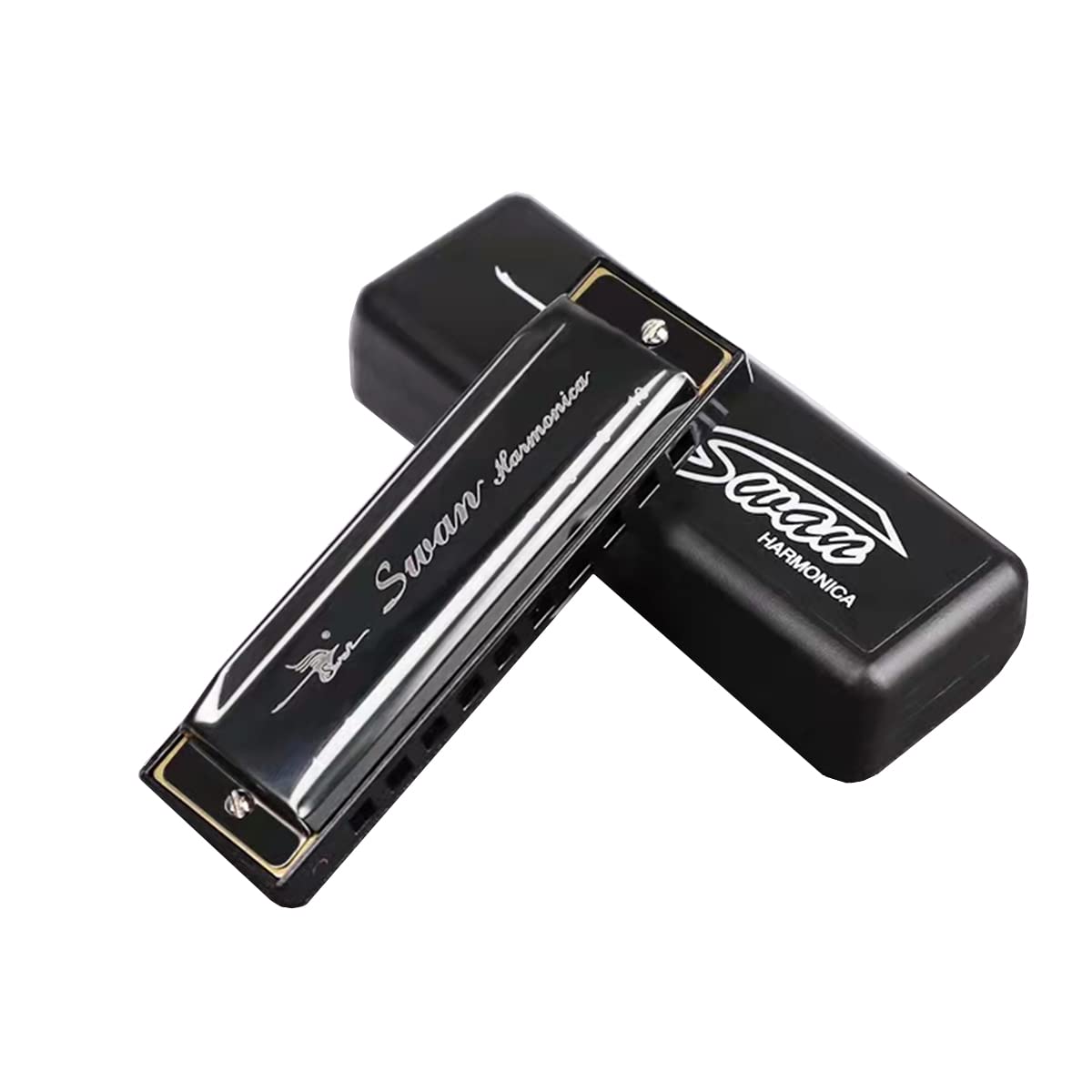 10-hole C keyband protection box, swan professional player full of horn, beginner, student gift, adult, friend, gift silver