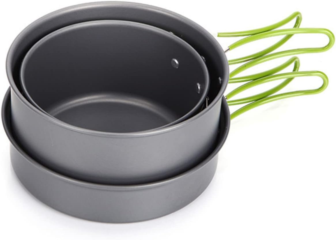 Person Enamel Camping Soup Pot Camp Cooking Set Utensils Non-Stick Cooking Pot for Outdoor