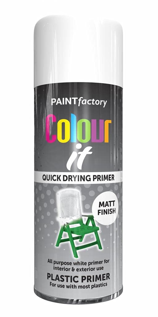 Classic Signature Plastic Primer - 6 X All Purpose Aerosol Spray Paint 400Ml Quick Drying Spray,Fast Dry And Excellent Coverage For Metal, Wood, Plastic And More
