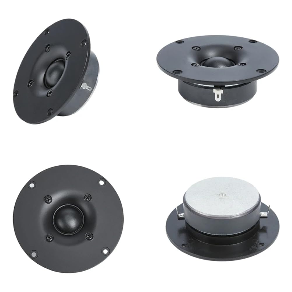 2 Haut-Parleurs Tweeter 4 Pouces 8 Ohm 60 W HiFi Haut-Parleur Dôme en Film de Soie Haut-Parleur Aigu Audio pour la Diffusion en Famille