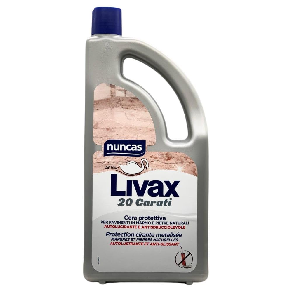Cera Protettiva per Pavimenti in Marmo e Pietre Naturali, Autolucidante e Antisdrucciolevole, 1000ml (1 Unità)
