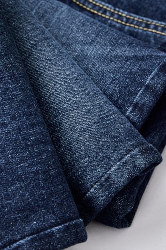 Image of SNITCH Men Casual Jeans | Relaxed Fit Straight Leg Washed Pattern & Drawstring Closure | 100% Cotton Denim Fabric for All Day Comfort & Everyday Wear