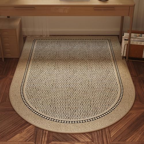 チェア マット アーチ型 チェアマット おしゃれ マット 椅子 北欧風 デスクカーペット ゲーミングチェアマット 玄関 吸音防音 椅子マット 滑り止め 床保護マット 床傷防止 軽量 床暖房対応 (100*180cm,A)