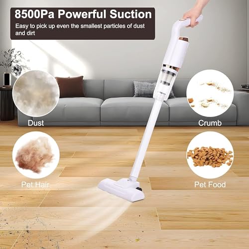 Image of PRARAMBH 120W Cordless Handheld Vacuum Cleaner - 2-in-1 Portable Wireless Vacuum with 7500Pa Powerful Suction, Lightweight Stick Cleaner for Home, Car, Office, Pet Hair & Carpet (1 Pc)