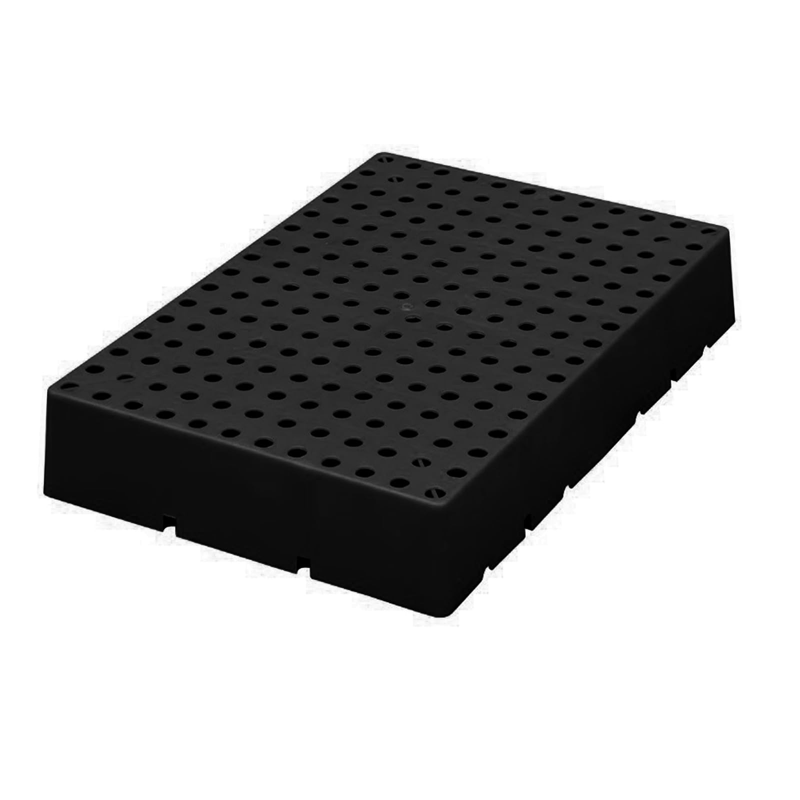 Palette plastique, Palettes de sol légères et imperméables, Plateformes de rangement emboîtables avec grilles respirantes, pour Intérieur/Extérieur, Garages et sous-sols(Black,60x40cm/24x16in)