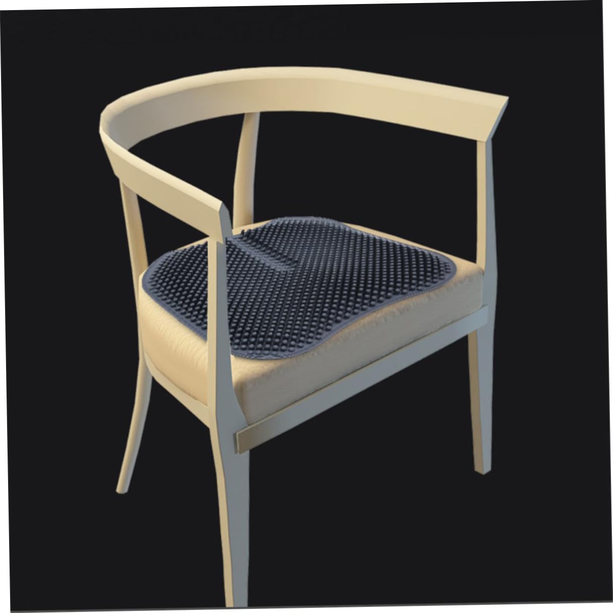 Cojín Negro de Masaje de Silicona Transpirable Función Antideslizante y Diseño Cómodo para Asiento de Coche para Hombre y Mujer
