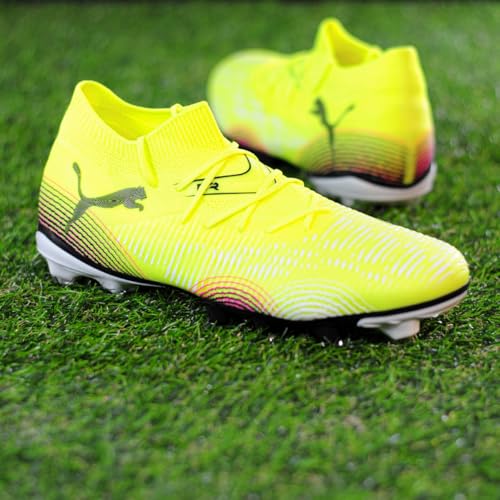 Puma Future 8 Match FG/AG, Unisex Fussballschuh, Yellow ALERT-Puma Black-Sun Struck, – Ansicht 3