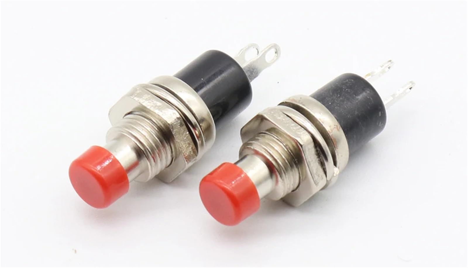 Interrupteur bouton-poussoir momentané SPST rouge DC 50V 0.3A micro