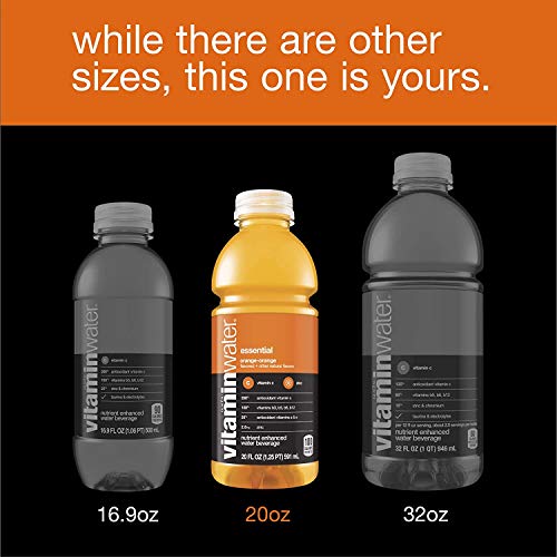 Vitamin Water Essential Orange, Electrolyte Enhanced Bottled Water with Vitamins, 20-Ounce (Pack of 6, Total of 120 Oz) - Thumbnail 4