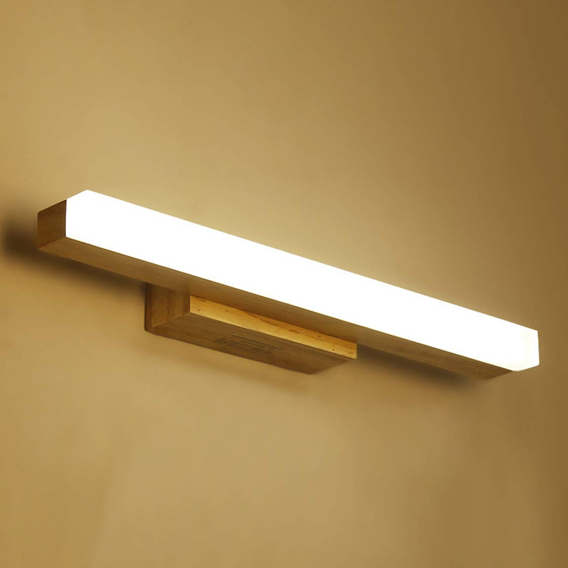 Lampa łazienkowa lustro, nowoczesna lampa lustra LED drewniane obrazy ścienne lampa do salonu, sypialni, kuchni, jadalni