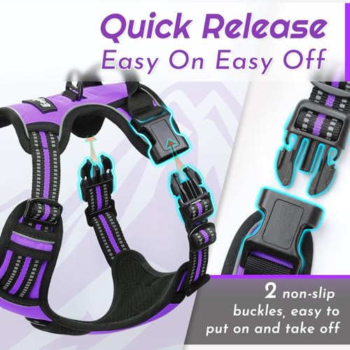 Image of Eagloo Dog Harness for Large Dogs, No Pull Pet Vest with 2 Leash Clips
