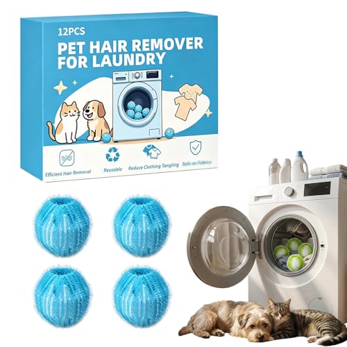 Pet Hair Remover for Laundry 2026 Reusable Dog & Cat Hair Remover Efficient Debris Hair Cleaner Pet Hair Catcher for Clothes Bedding Washing Machine Hair Catcher (Blue 4pcs)