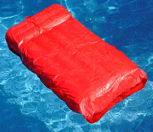 Swimline Solstice SunSoft Swimming Pool Inflatable Fabric Lounger Red (Used)