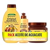 El pack incluye champú, mascarilla y crema sin aclarado, para devolver a tu pelo la suavidad