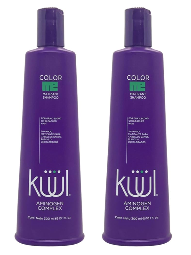 Küül's MATIZANT SHAMPOO 10.1 oz - (2 PACK) - PURPLE SHAMPOO - (MATIZANTE CABELLOS CANOS RUBIOS O DECOLORADOS COLOR DEL LIQUIDO = MORADO)