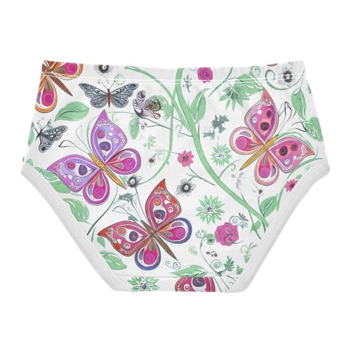 Toddler Underwear Custom 2t Cotton Cute Panties Girl Aesthetic Undies Kids Briefs Vibrant Colorful Butterflies2