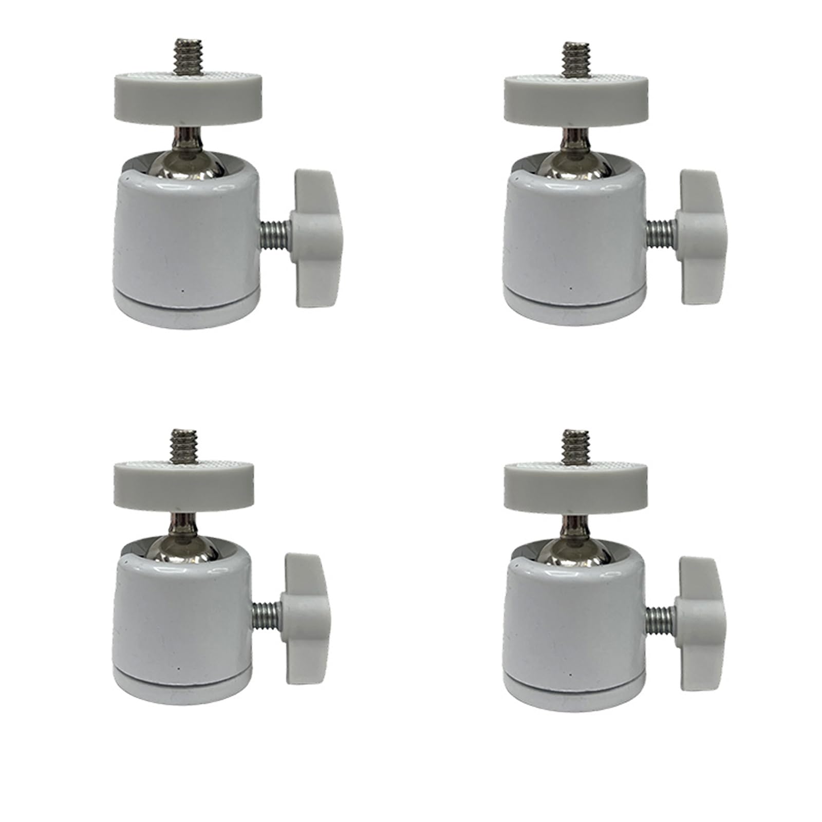 Lot de 2 mini supports de trépied universels pivotants de 6,35 mm pour appareils photo reflex numériques, trépieds, monopodes, noir (blanc)