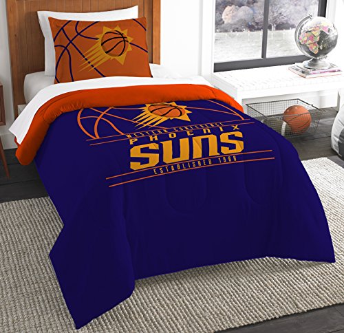 Northwest NBA Phoenix Suns Unisex-Adult Comforter and Sham Set, Full/Queen, Reverse Slam