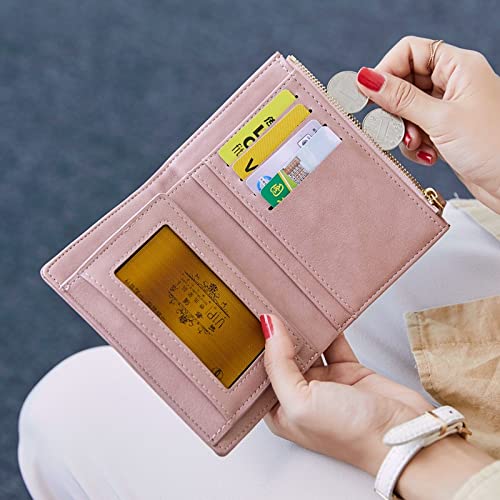 Women Multifunction Short Wallets Zipper Mini PU Leather Female Coin Purses Fashion Ladies Clutch Card Holder (Color : A) (D)3